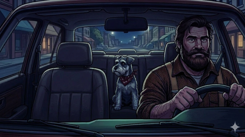 Ham and Big Guy drive home together after Big Guy recovered in the hospital